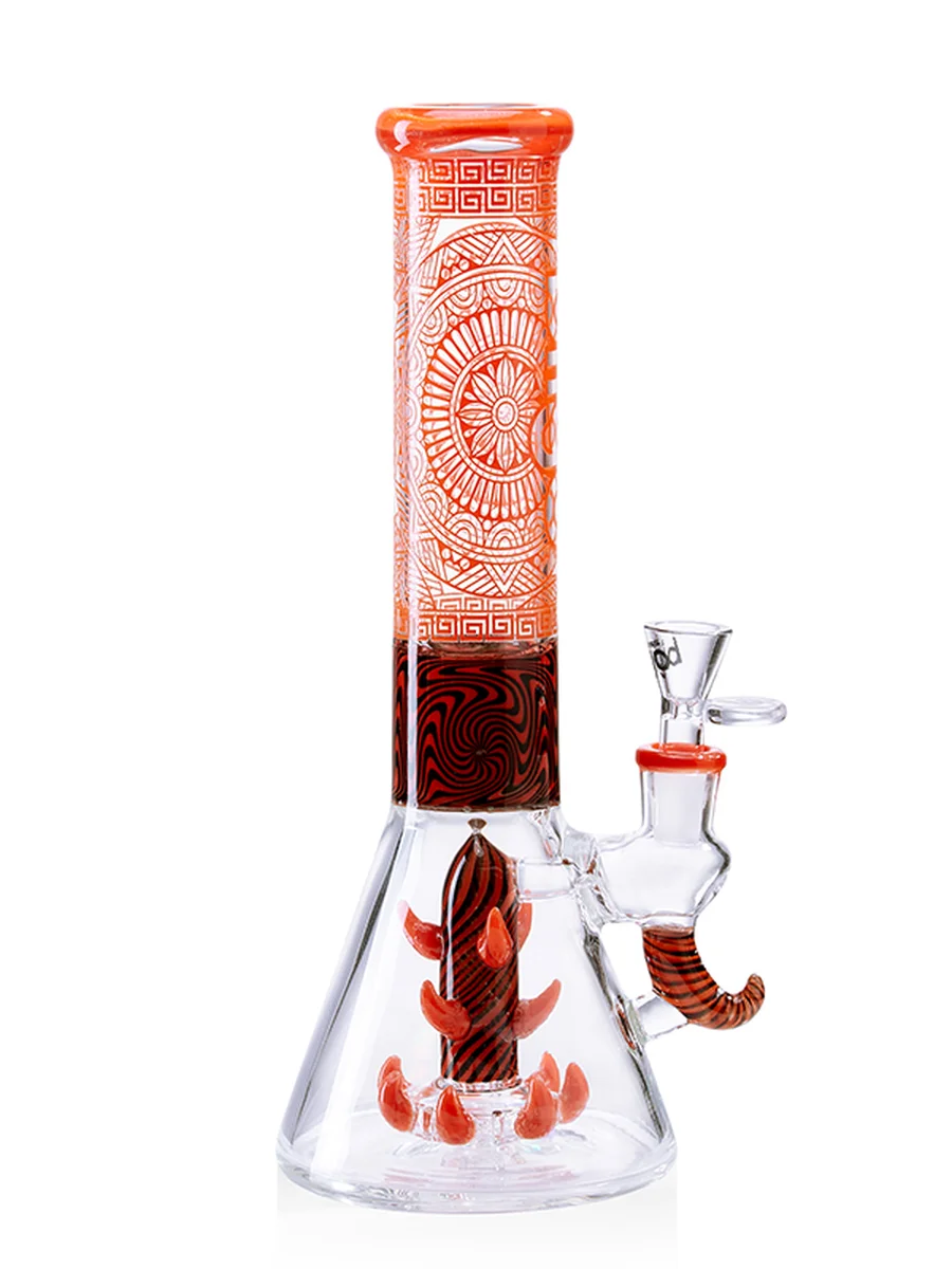 Lookah Bong 12" Classic Beaker Water Pipe, Colors: Orange, 2 image Lookah Bong 12" Classic Beaker Water Pipe, Colors: Orange, 2 image