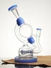 Lookah 10.2" Unique Globe Recycler Glass Bong, Colors: Purple, 6 image