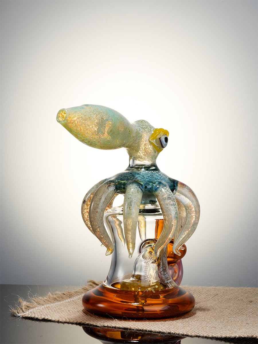 6.5" Cool Novelty Mini Octopus Glass Bong4 6.5" Cool Novelty Mini Octopus Glass Bong4