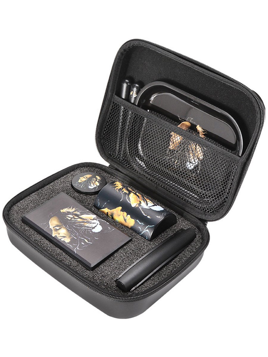 Herb Grinder Rolling Tray Smoking Set A Herb Grinder Rolling Tray Smoking Set A