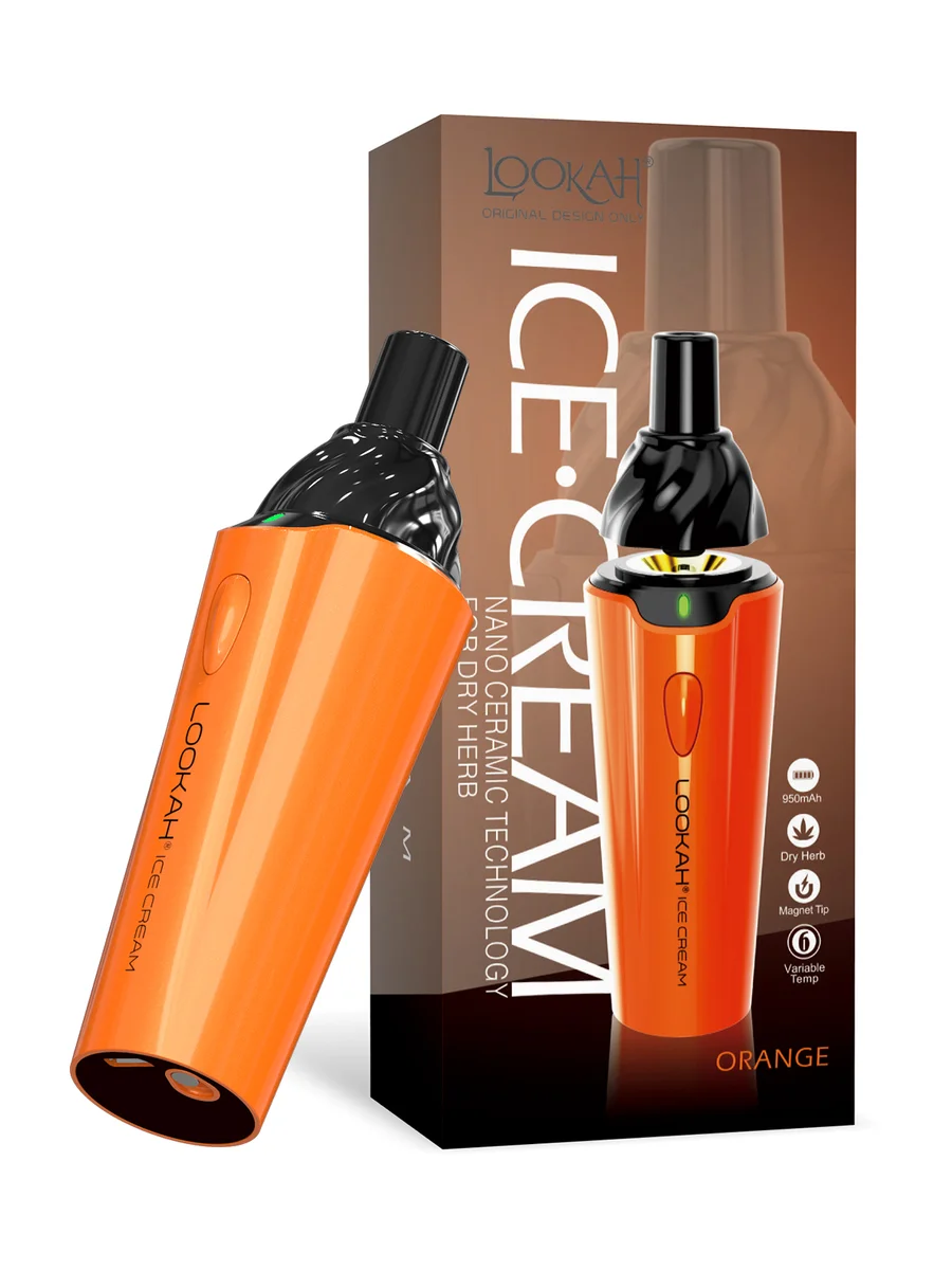 LOOKAH Ice Cream Best Portable Dry Herb Vaporizer, Color: Orange, 16 image