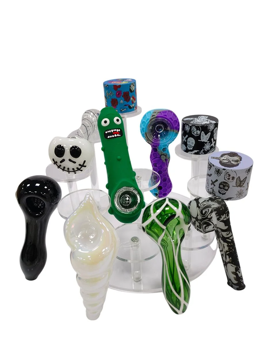 10PCS Glass Pipe and Herbal Grinder Kits2