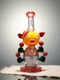 9.5" Small Cute Piggy Disc Perc Glass Bong, Color: Red