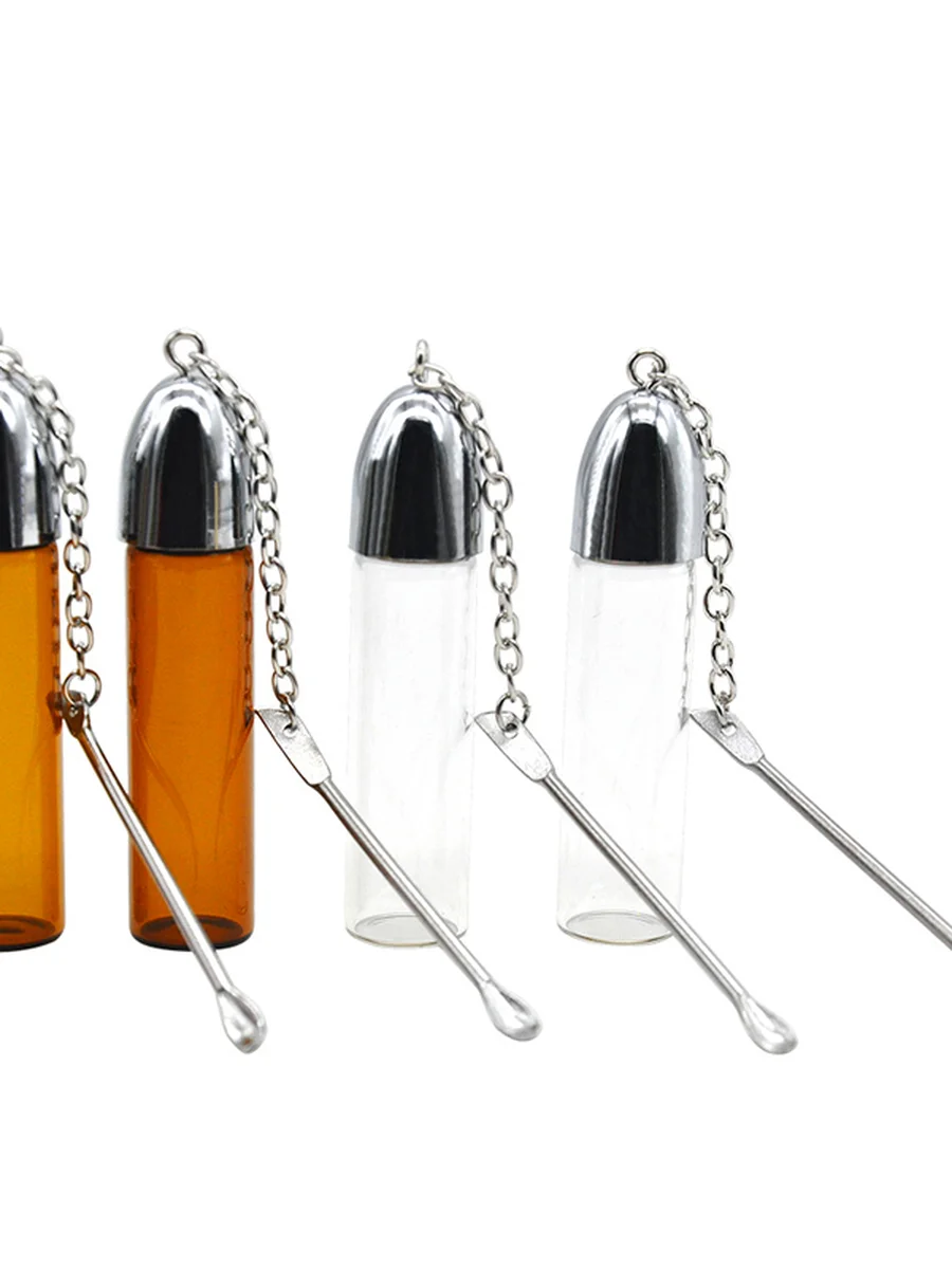 2 sticks Sniffer With Metal Spoon Bullet Sniffer Container