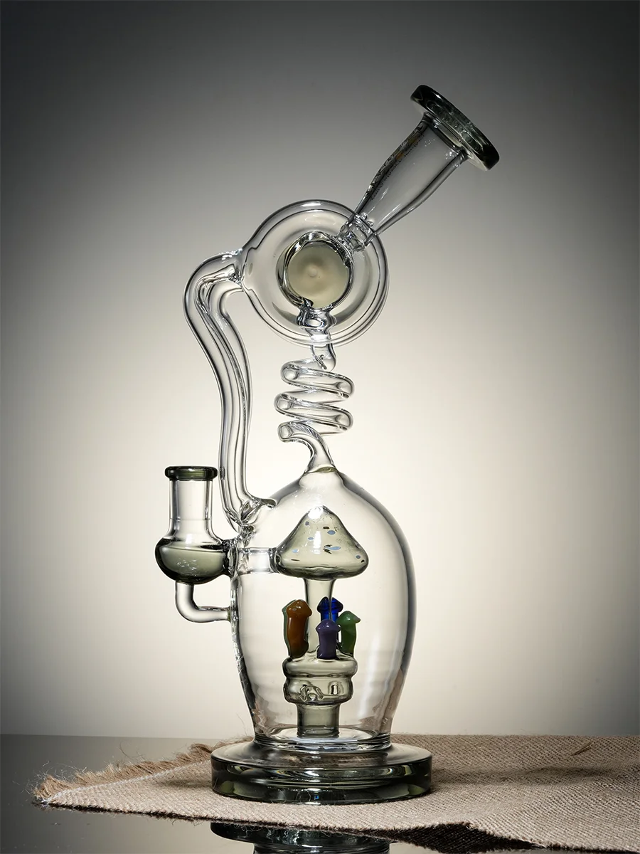 Lookah Bong 11.6"  Mini Mushroom Egg Water Pipe, Color: Green, 2 image