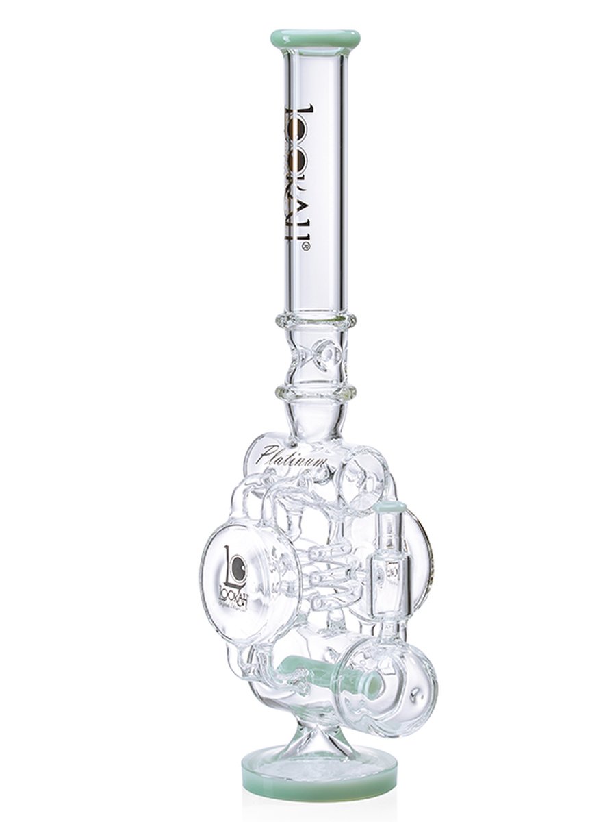 Lookah Bong 21" Glass Recycler Super Filtration Ice Water Pipe - Clear Black, Colors: Clear Black, 11 image Lookah Bong 21" Glass Recycler Super Filtration Ice Water Pipe - Clear Black, Colors: Clear Black, 11 image