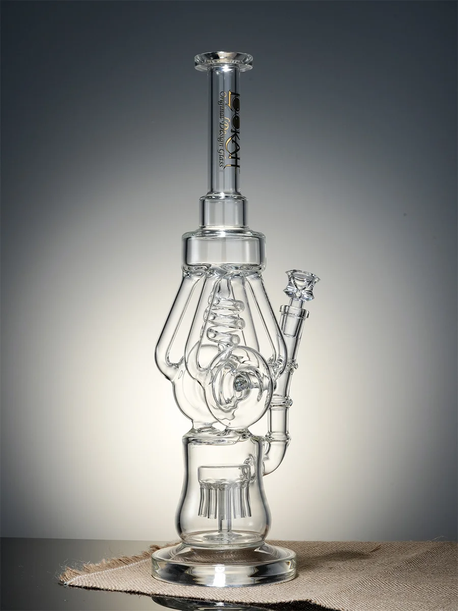 Lookah Bong 16.3 " Heavy-Duty Recycler Water Pipe -Blue Jade, Colors: Blue Jade , 2 image