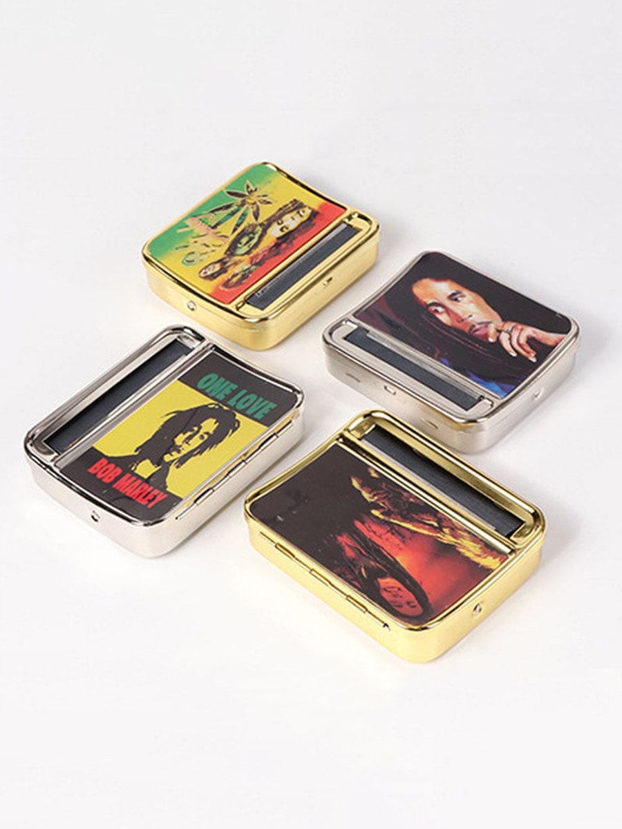 Metal Cigarette Roller Tobacco Case Herb Grinder Metal Cigarette Roller Tobacco Case Herb Grinder
