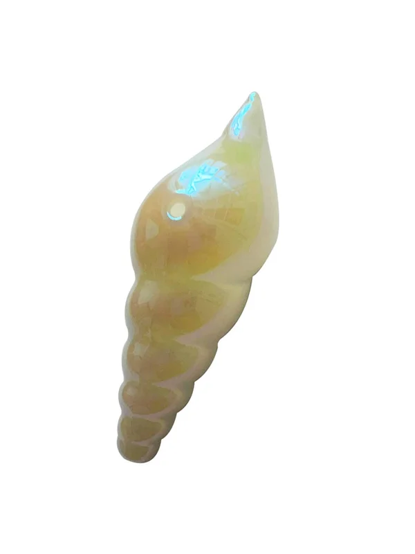Electroplated Conch Glass Pipe Detail Electroplated Conch Glass Pipe Detail