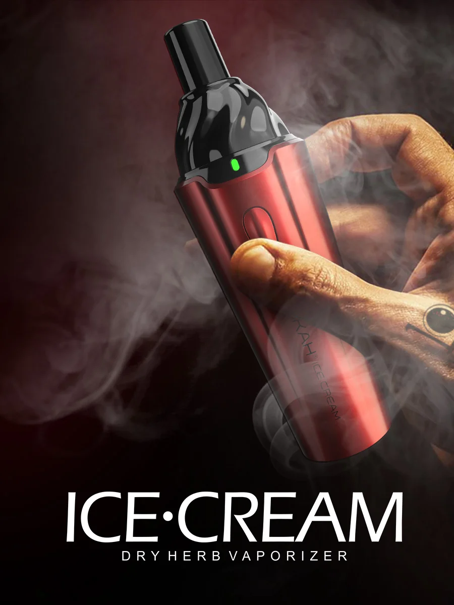 LOOKAH Ice Cream Best Portable Dry Herb Vaporizer, Color: Orange, 4 image