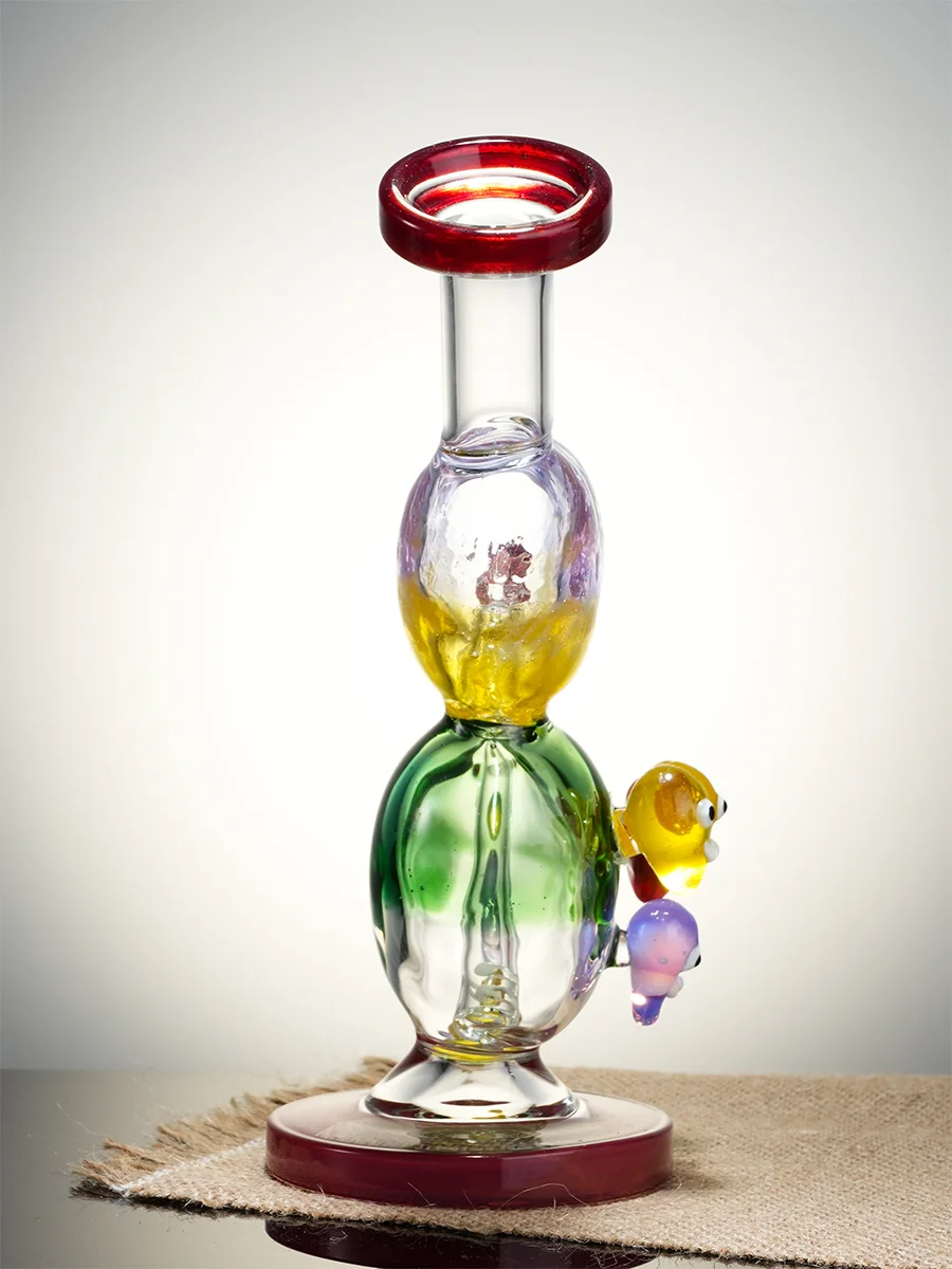 Lookah Rig 8“ Cute Heart-Shaped Glass Dab Rig, Colors: Red, 5 image Lookah Rig 8“ Cute Heart-Shaped Glass Dab Rig, Colors: Red, 5 image