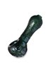 Gear Sandblasted Glass Spoon Pipe Black.