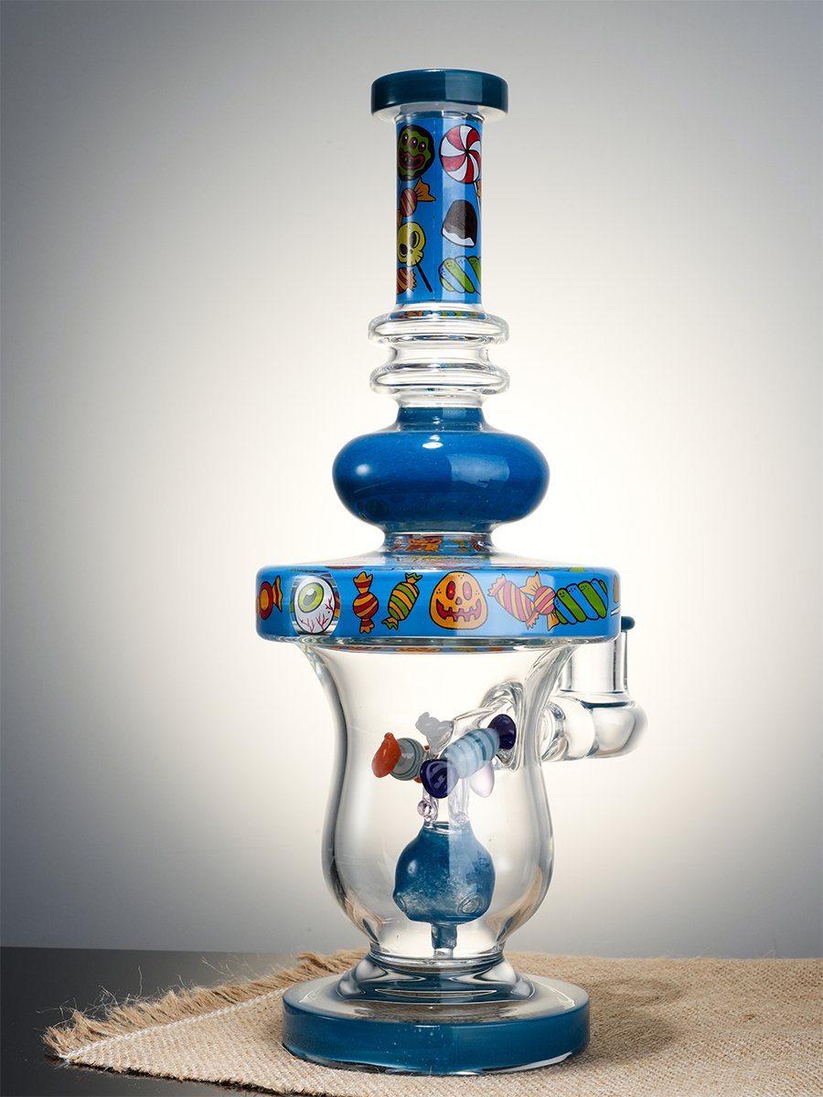 Lookah Bong 11" Cute Candy Stick Glass Water Pipe - Blue, Colors: Blue, 6 image Lookah Bong 11" Cute Candy Stick Glass Water Pipe - Blue, Colors: Blue, 6 image