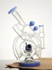 Lookah Bong 10.4" Recycler Orbital Double Chamber Water Pipe - Clear Green, Colors: Clear Green, 5 image