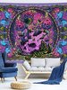 Purple Mushroom Skeleton Tapestry, Size: 59.06x51.18inch