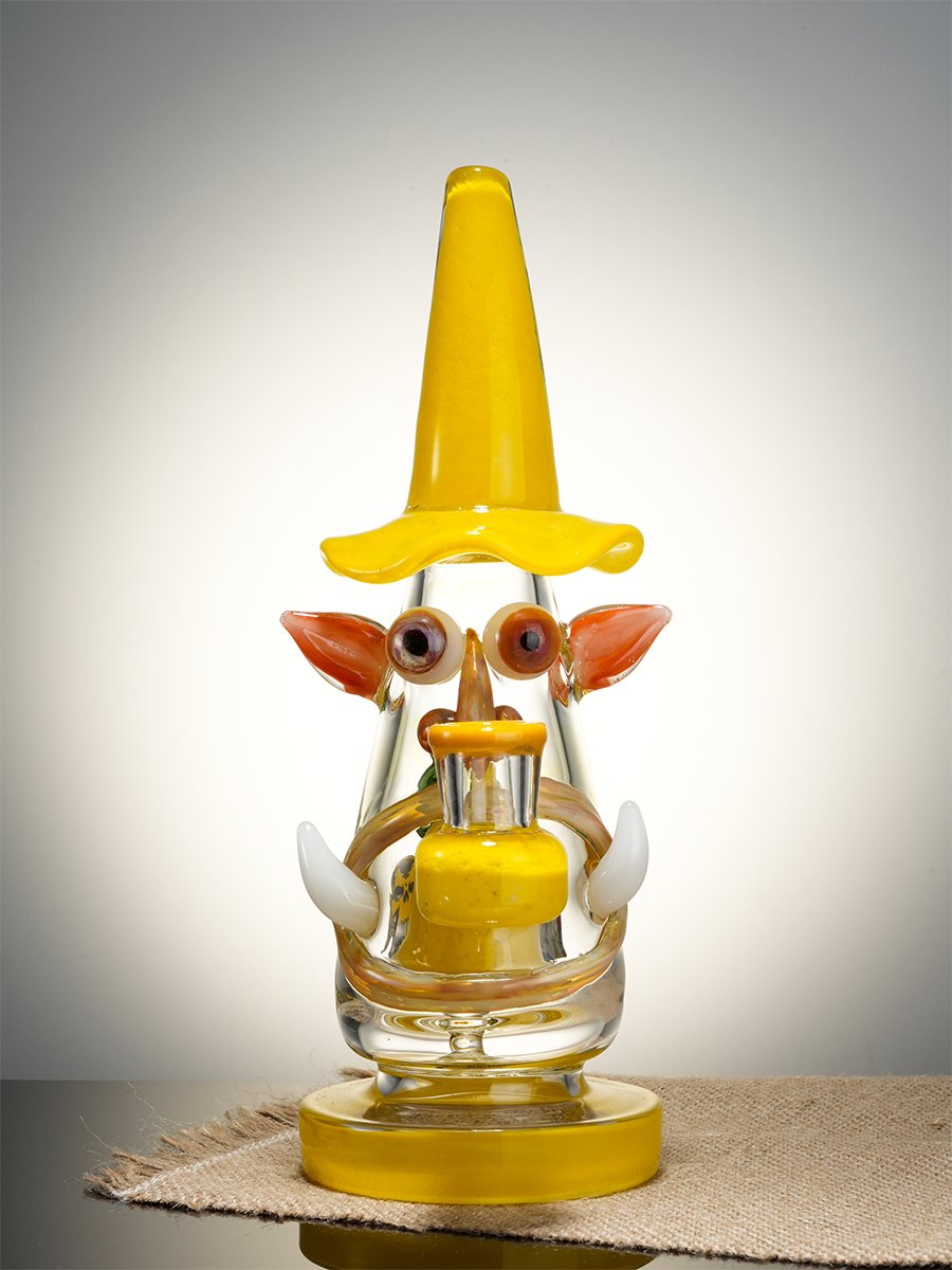 Yellow Mini Wizard Glass Dab Rig Yellow Mini Wizard Glass Dab Rig