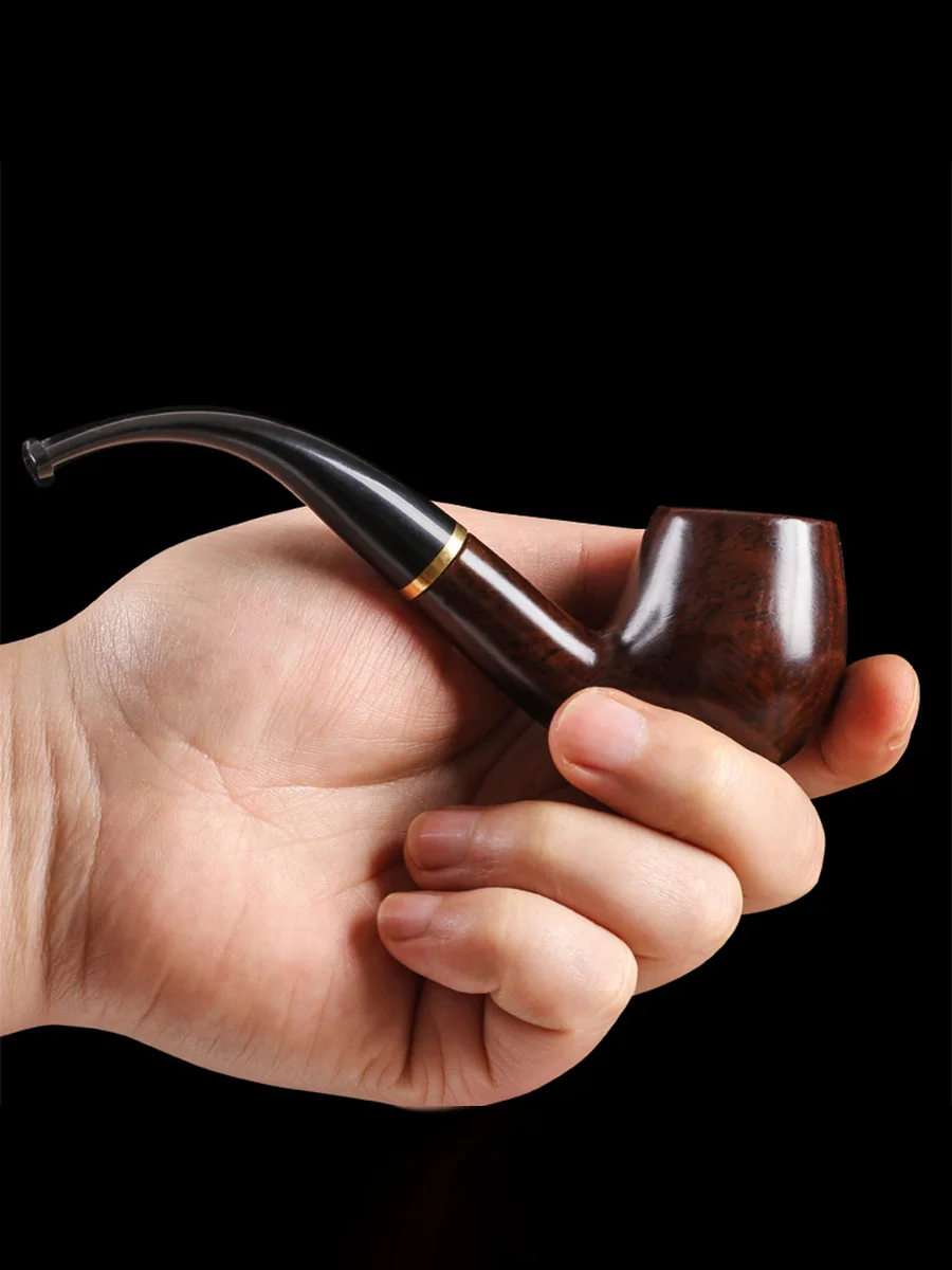 Handcrafted Waxed Ebony Wood Pipe2 Handcrafted Waxed Ebony Wood Pipe2