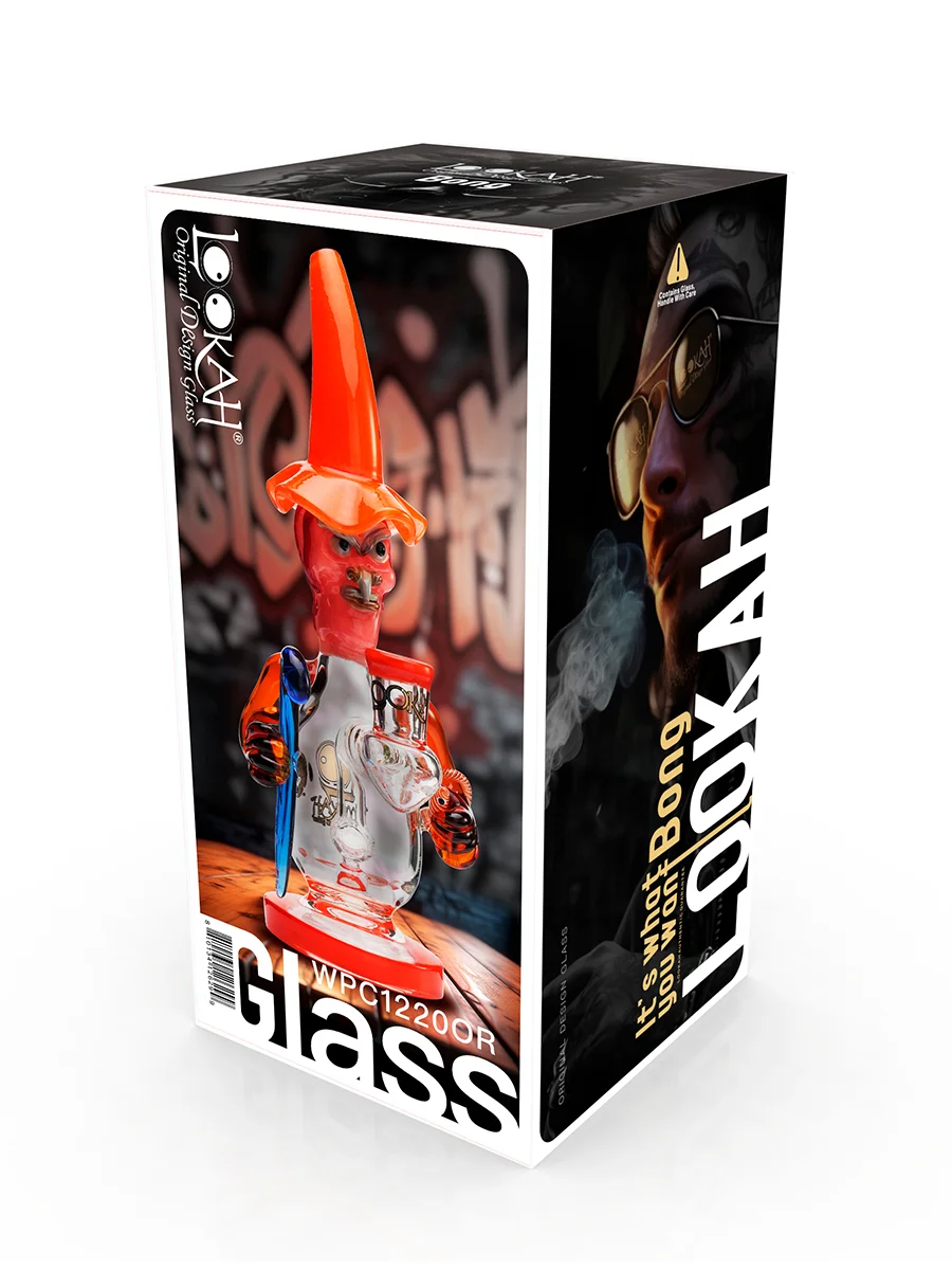 Lookah Rig 9.4" Cool Mystic Wizard Dab Rig, Colors: Yellow, 3 image Lookah Rig 9.4" Cool Mystic Wizard Dab Rig, Colors: Yellow, 3 image