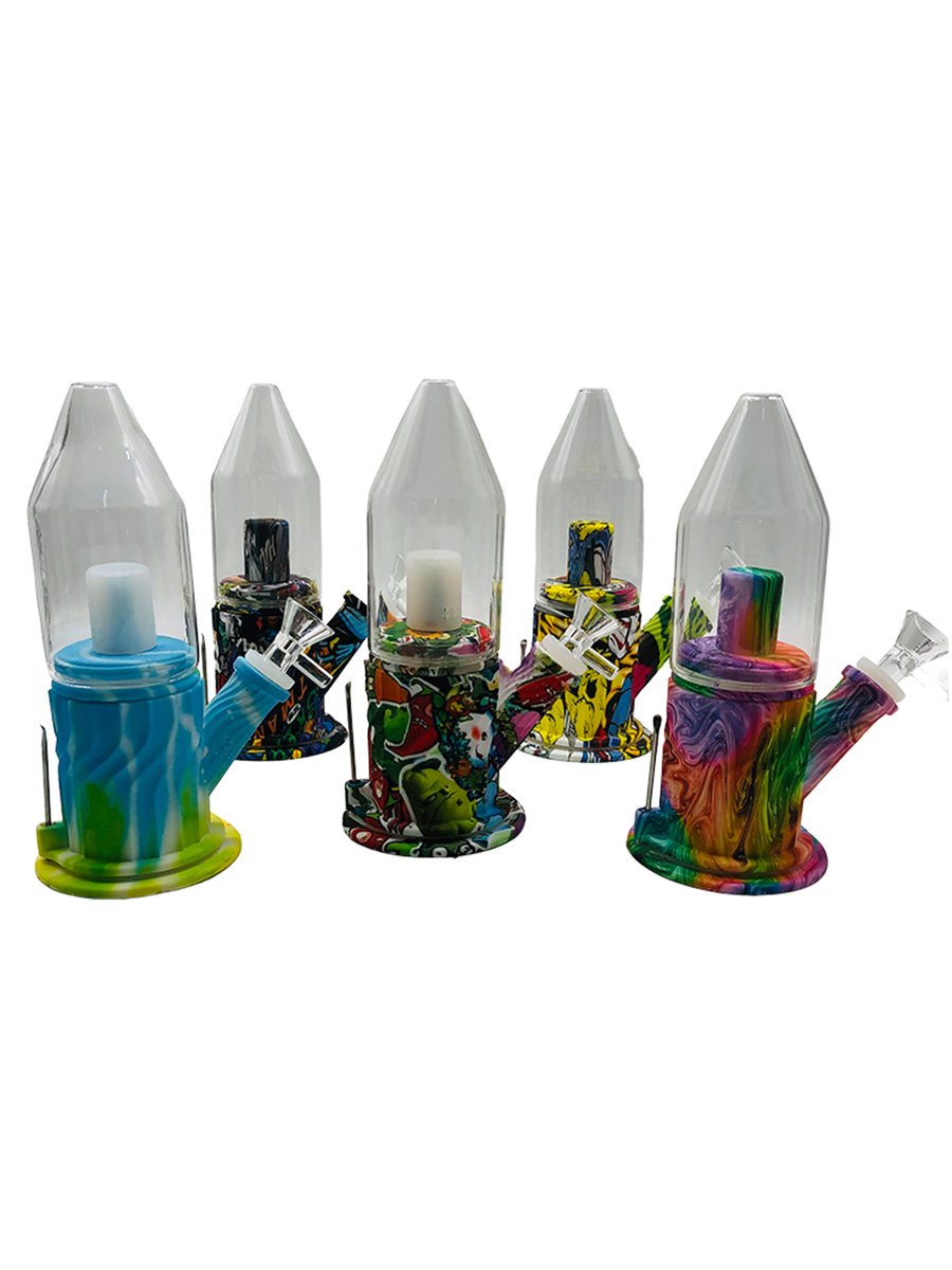 Wave-shaped Conical Silicone Bong