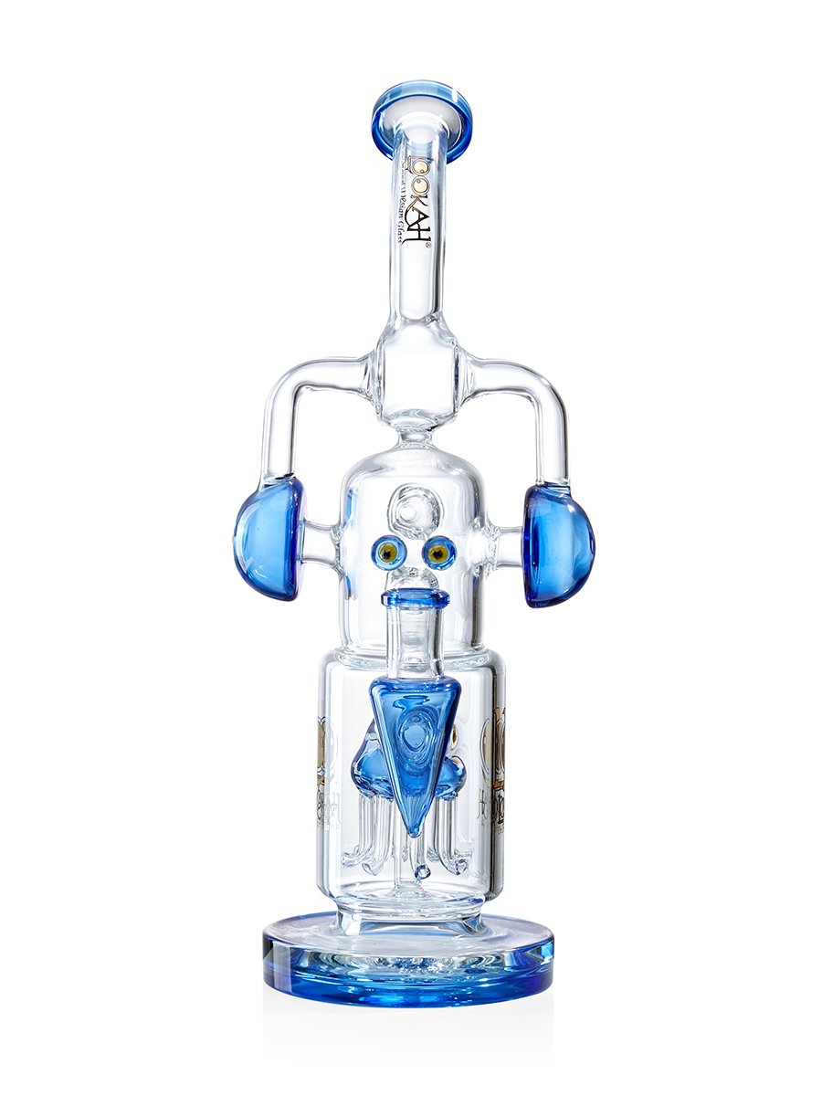 recycler decorative robot bong clear blue recycler decorative robot bong clear blue