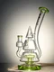 Lookah Bong 11.8" Triangle Recycler Water Pipe, Colors: Clear Green