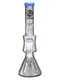 Big Mom 17-inch Double Tree Perc Ice Beaker Glass Bong, Color: Jade Blue