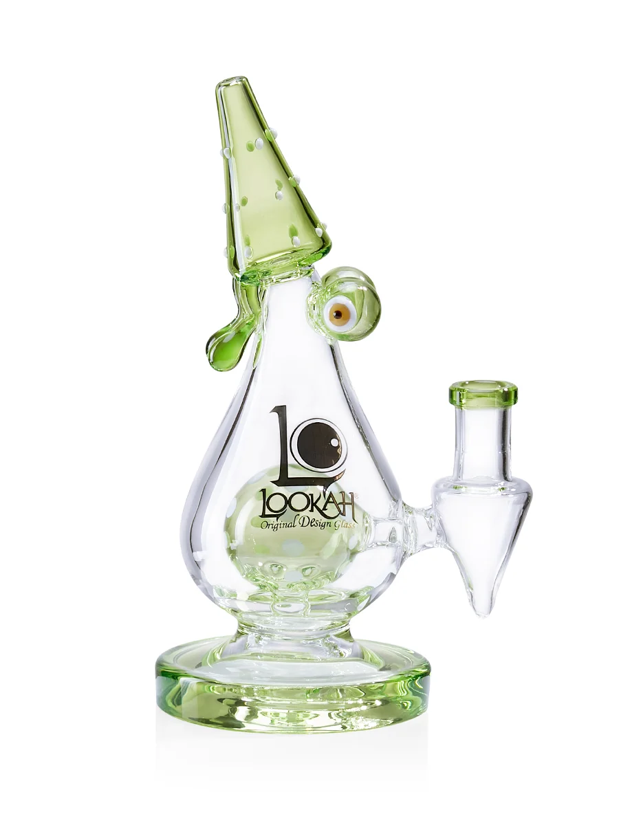 Lookah Bong 9" Mini Cute Polka Dot Monster Water Pipe clear green Lookah Bong 9" Mini Cute Polka Dot Monster Water Pipe clear green