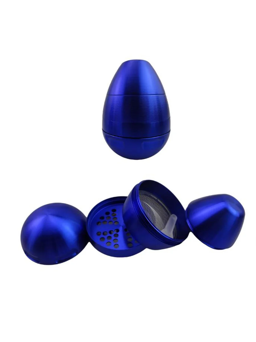 blue 4 Layer Egg Shape Aluminum Grinder blue 4 Layer Egg Shape Aluminum Grinder