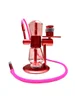 Red Illuminated Diamond-Shaped 360° Rotating Gravity Bong
