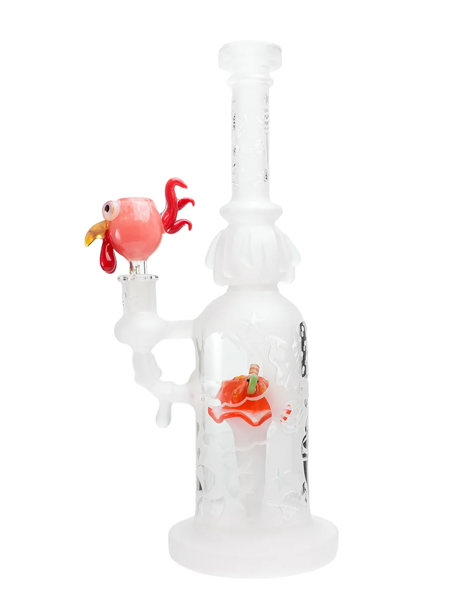 Pink 14MM Comb Glass Bowl