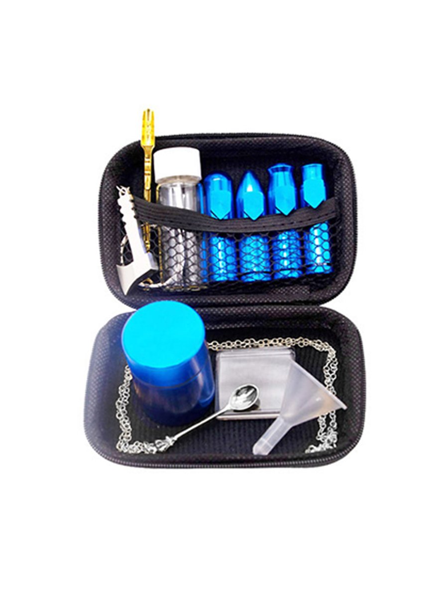 Blue Metal Snuff Bottle Set Blue Metal Snuff Bottle Set