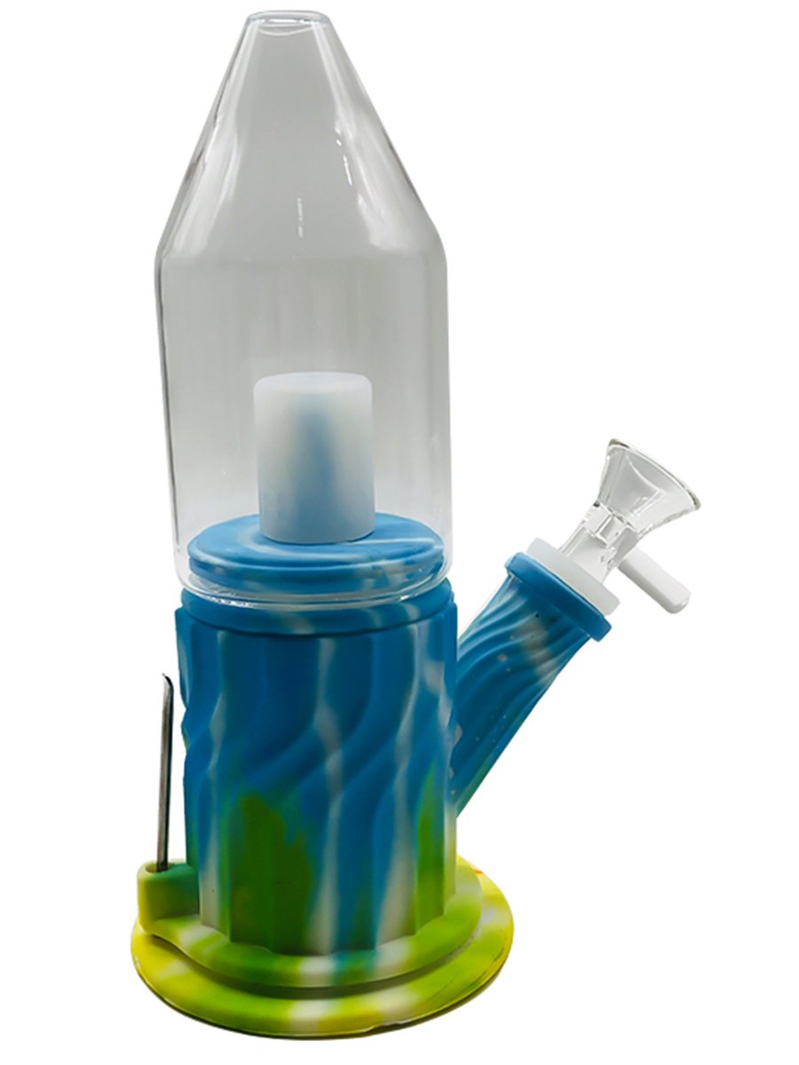 Wave-shaped Conical Silicone BongWave-shaped Conical Silicone Bong