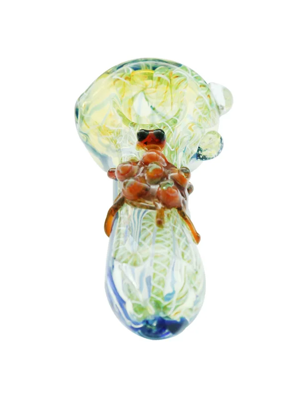Swirled Fumed Spider Glass Pipe