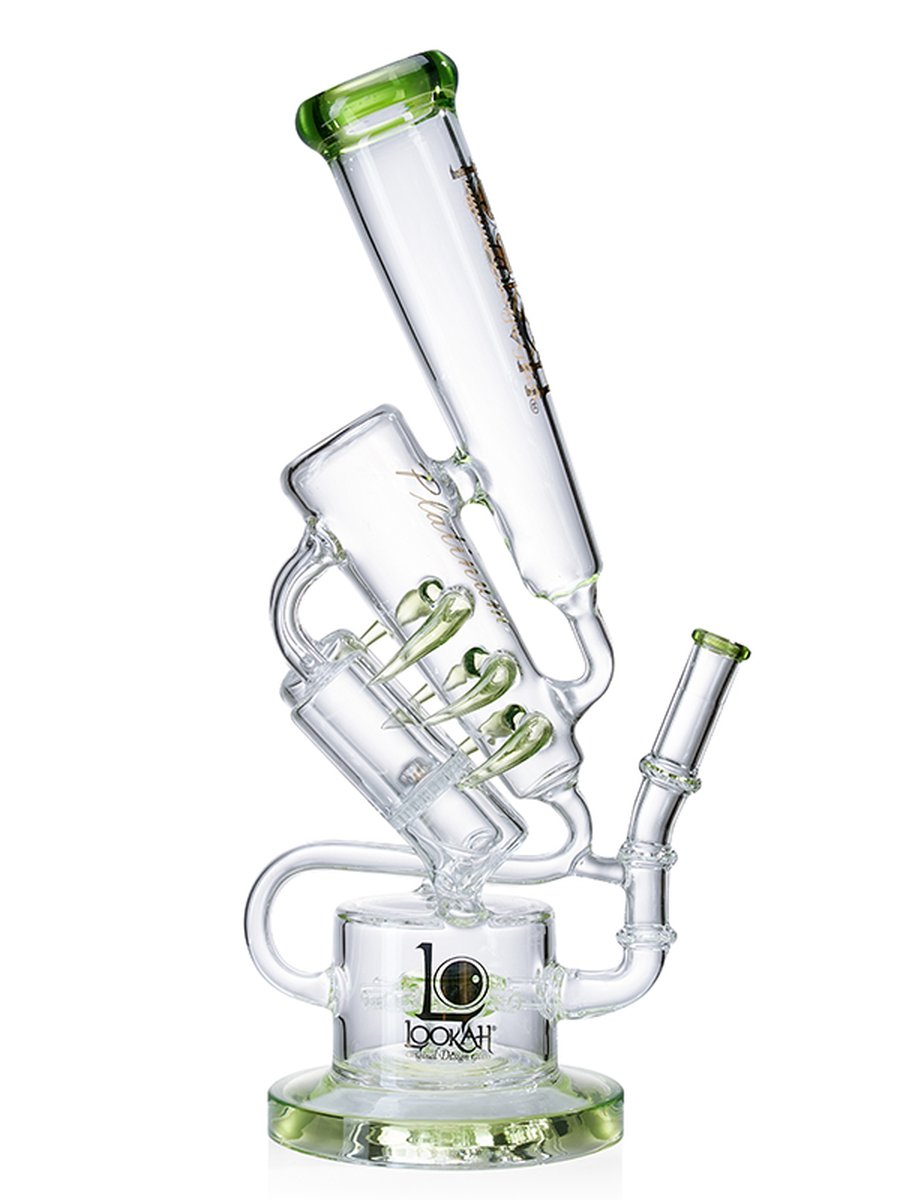 Lookah Bong 15" Disc Perc Triple Filter Chamber Recycler Water Pipe - Clear Green, Colors: Clear Green Lookah Bong 15" Disc Perc Triple Filter Chamber Recycler Water Pipe - Clear Green, Colors: Clear Green