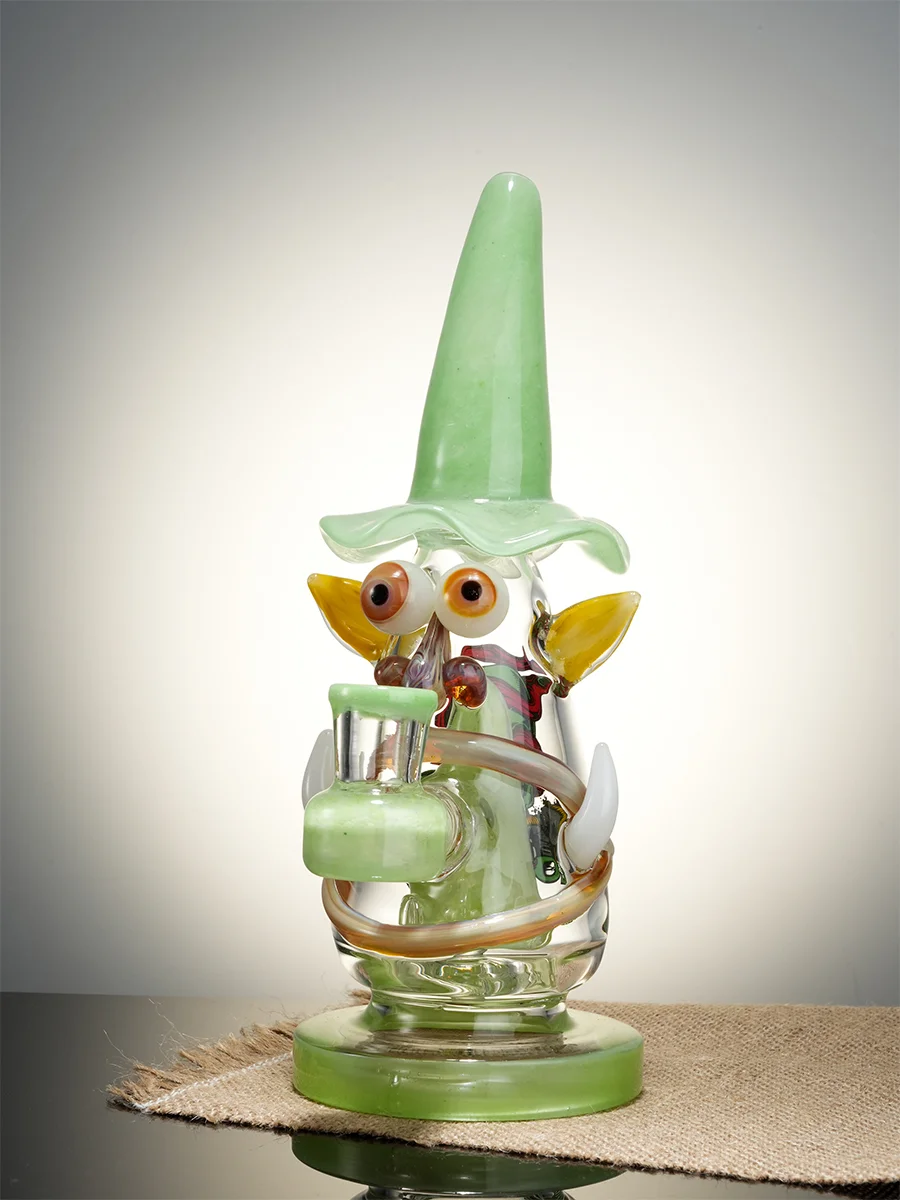 Green Mini Wizard Glass Dab Rig6 Green Mini Wizard Glass Dab Rig6