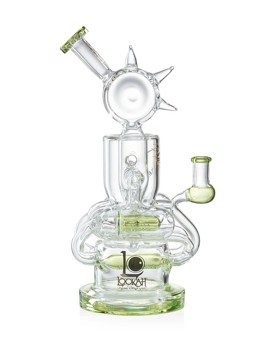 elegant epic sophisticated recycler bong clear green