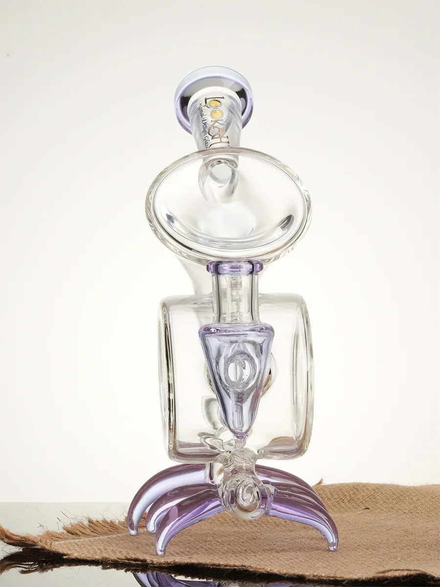 Lookah Bong 9" Mini Cool Alien Stalker Recycler Water Pipe - Blue, Colors: Blue, 4 image Lookah Bong 9" Mini Cool Alien Stalker Recycler Water Pipe - Blue, Colors: Blue, 4 image