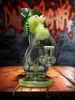 Lookah 8" Mini Cute Striped Dog Recycler Glass Bong, Color: Bright Green, 4 image