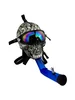 Curved Pipe Skull Cool Glasses Gas Mask Bong