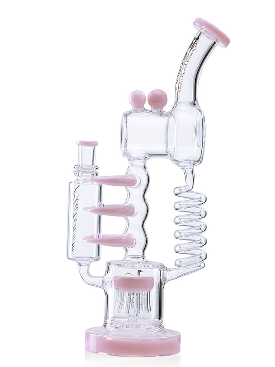 Lookah 14" Recycler Glass Spiderman Shank Water Pipe, Colors: Purple, 12 image Lookah 14" Recycler Glass Spiderman Shank Water Pipe, Colors: Purple, 12 image