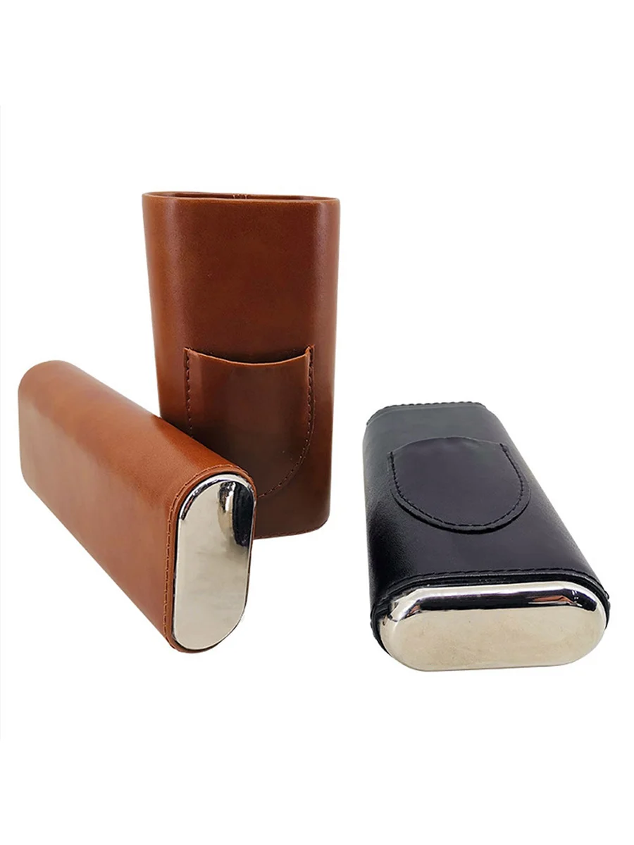 Leather Cigar Case with Cutter detail2 Leather Cigar Case with Cutter detail2