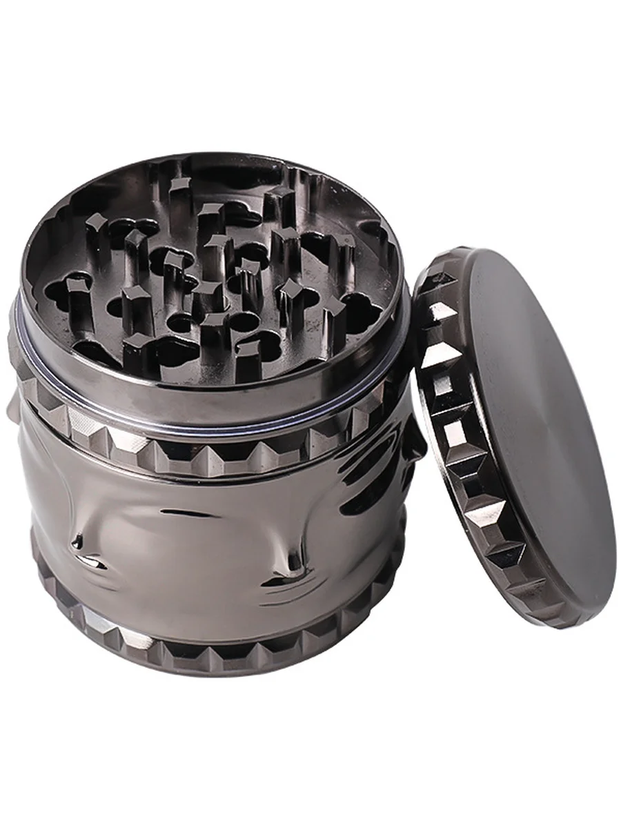 Human Face Concave Herb Grinder