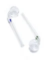 2PCS Portable Curved Glass Downstems for Dab Rigs &amp; Incense Burners