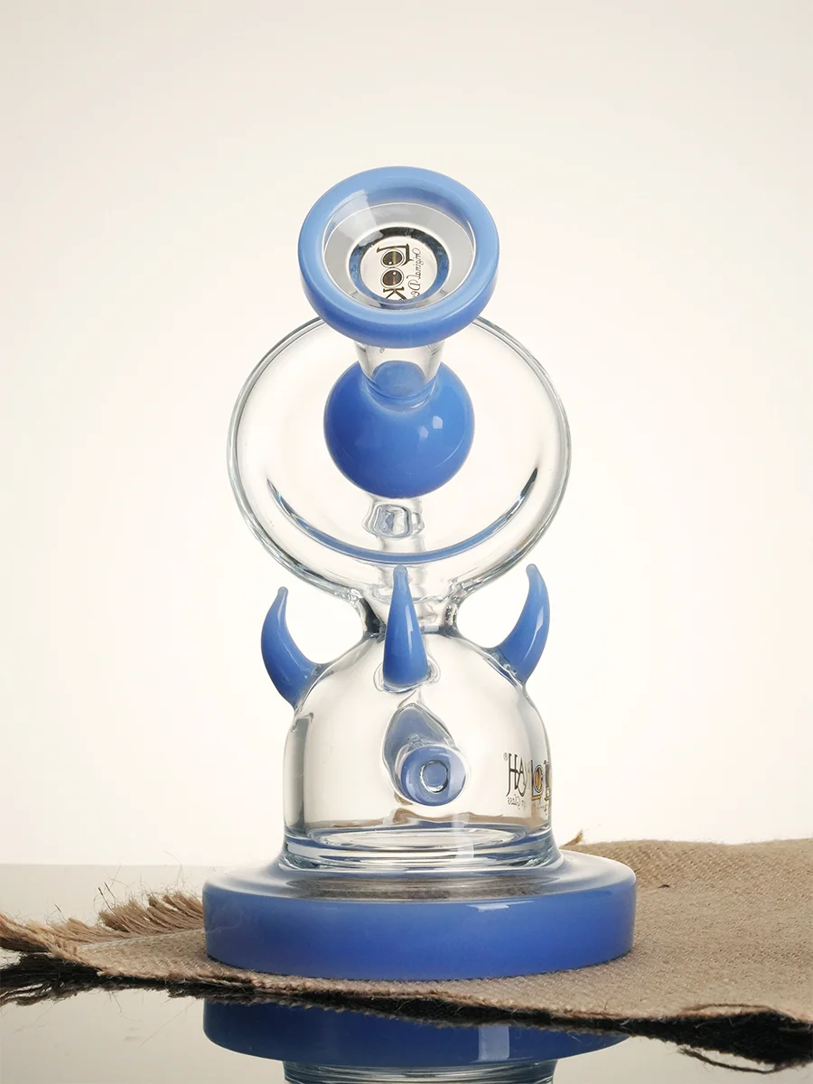 Lookah Bong 7" Mini Unique Recycler Water Pipe, Colors: Clear Green, 5 image Lookah Bong 7" Mini Unique Recycler Water Pipe, Colors: Clear Green, 5 image