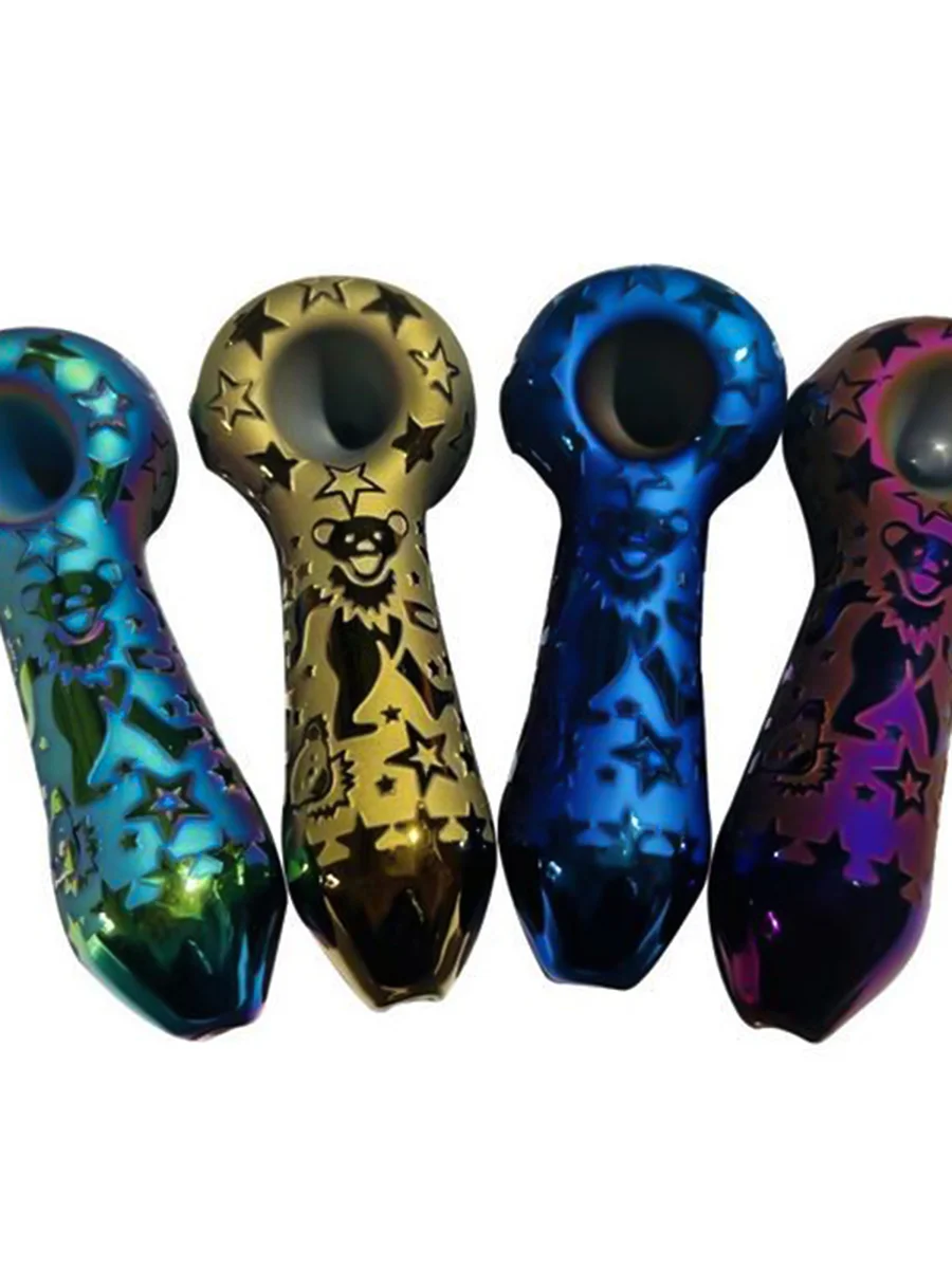 Electroplated Creative Glass Pipe Model D