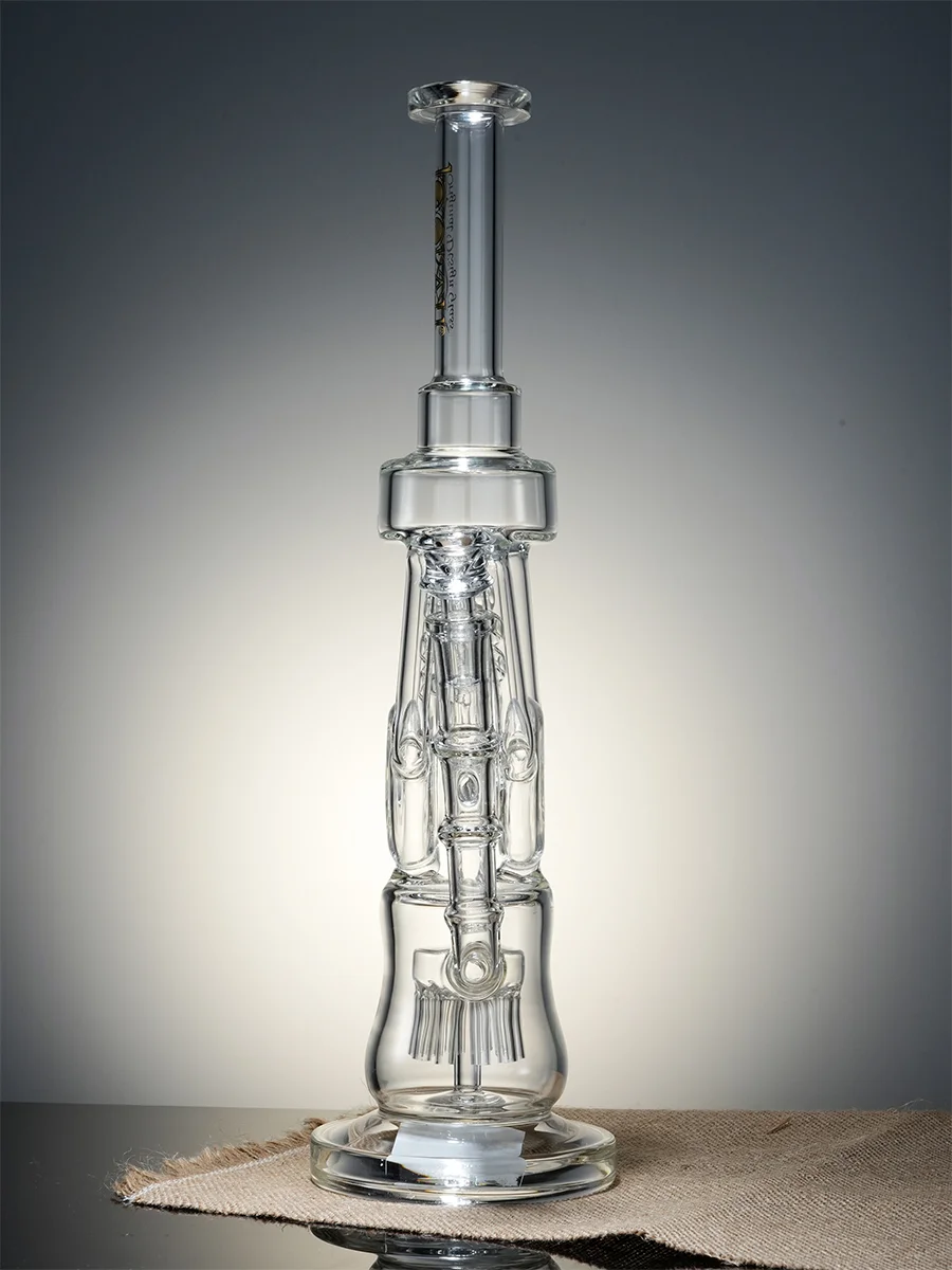 Lookah Bong 15.7" Heavy-Duty Recycler Water Pipe, Colors: Clear, 7 image Lookah Bong 15.7" Heavy-Duty Recycler Water Pipe, Colors: Clear, 7 image