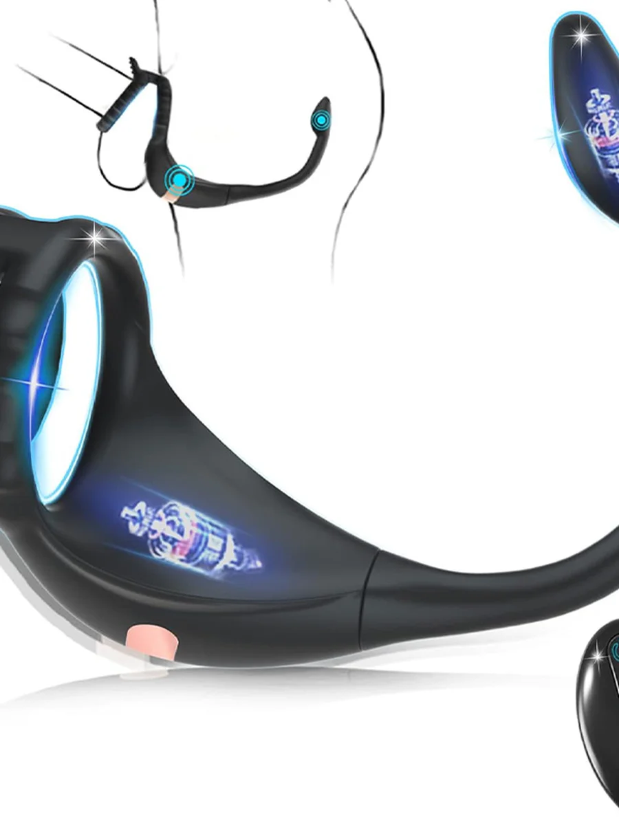 APP Remote-Controlled Dual-Control Locking Delay Vibrating Cock Ring & Taint Stimulator APP Remote-Controlled Dual-Control Locking Delay Vibrating Cock Ring & Taint Stimulator