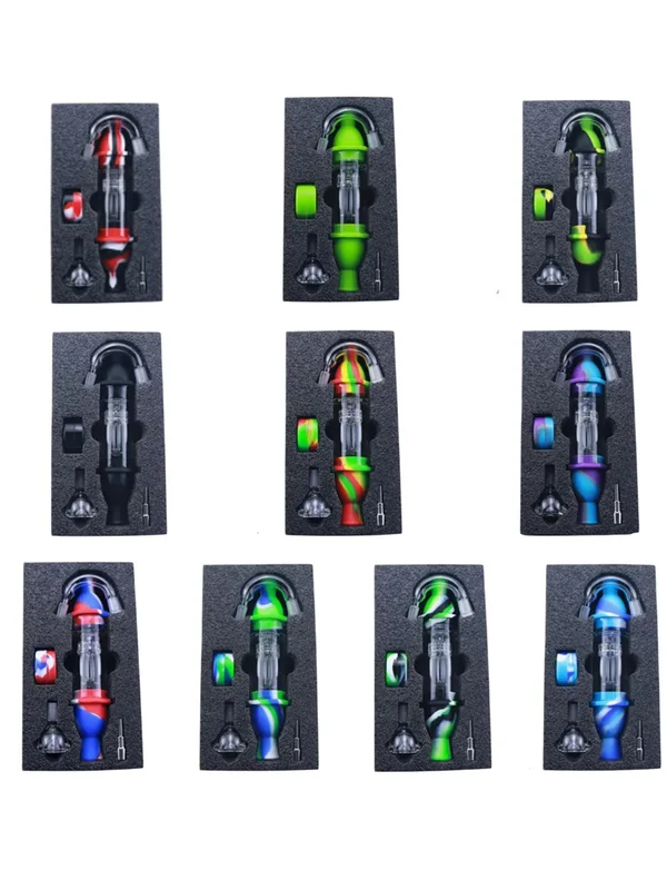 10mm Lighthouse Glass Percolator Silicone Nectar Collector Kit 10mm Lighthouse Glass Percolator Silicone Nectar Collector Kit