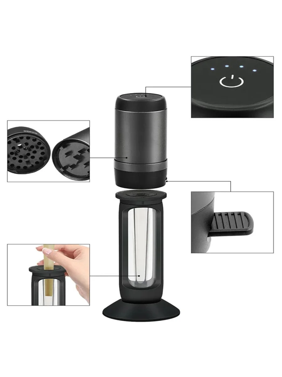 Electronic Herb Grinder And Cone Filler2