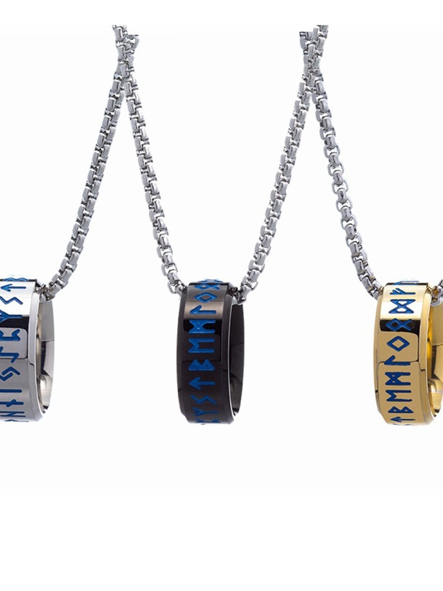 Nordic Viking Ring Pendant, Color: Silver, 4 image Nordic Viking Ring Pendant, Color: Silver, 4 image